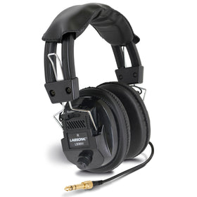 Fisher front view headphones showing sleek black finish and comfort