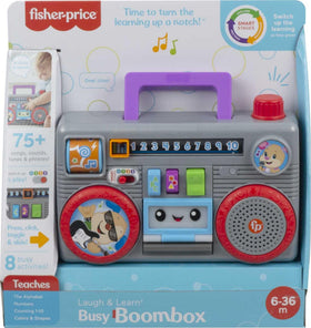 Fisher-Price Laugh and Learn Busy Boombox lights and phrases spark early learning