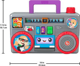 Fisher-Price Laugh and Learn Busy Boombox portable handle for travel play