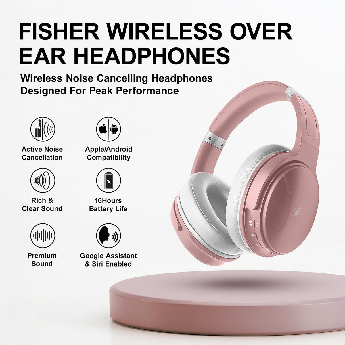 Fisher Pro ANC headphones ear cushions close-up emphasizing plush memory foam comfort.