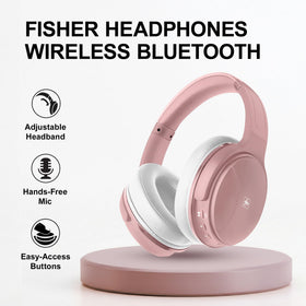 Fisher Pro ANC headphones in use with a phone for music and calls clarity.