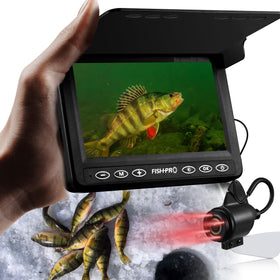FishPRO 2026 Upgrade underwater camera front view showing compact ice fishing setup