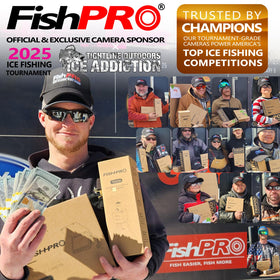 FishPRO LED and IR lighting modes for clear underwater views in varying light conditions.
