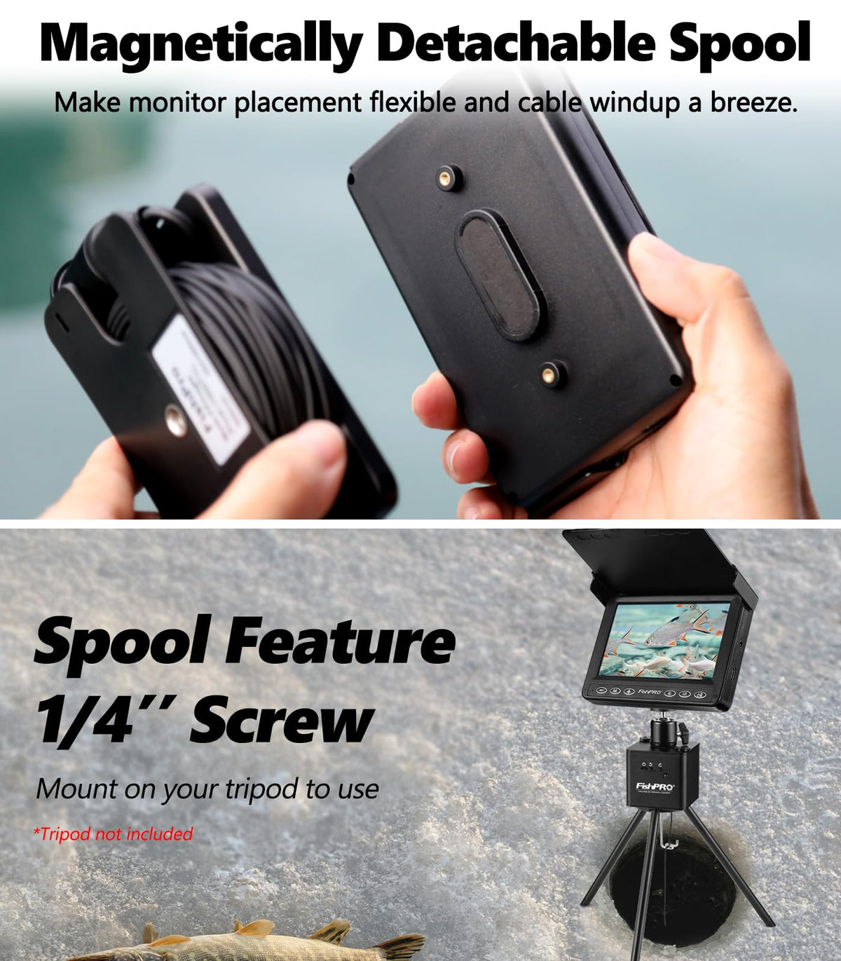 Plug-and-play ice camera setup for quick ground deployment