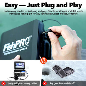 FishPRO USB-C data transfer enables quick sharing of recordings to devices.