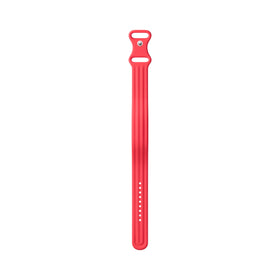 Fitbit band berry front view showing silicone texture and secure clasp benefit