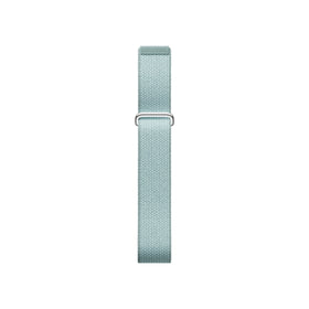 Fitbit Performance Loop band front view in Fog showing buckle and sleek fit for comfort