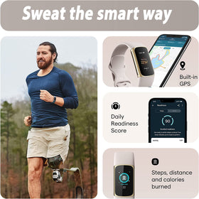 Fitbit Charge 5 EDA sensor on-wrist view for stress insights