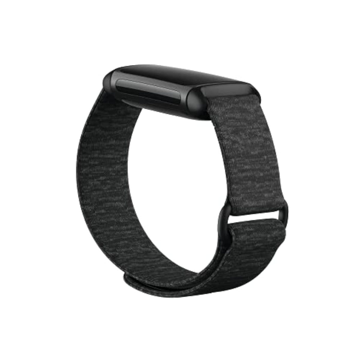 Fitbit charcoal small band front view showing profile and fit - official Fitbit comfort