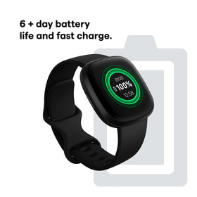 In-box Versa 3 renewed packaging with accessories and bands