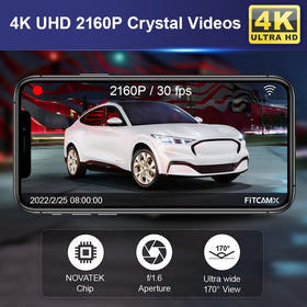 Fitcamx 128GB card included for ample footage storage.
