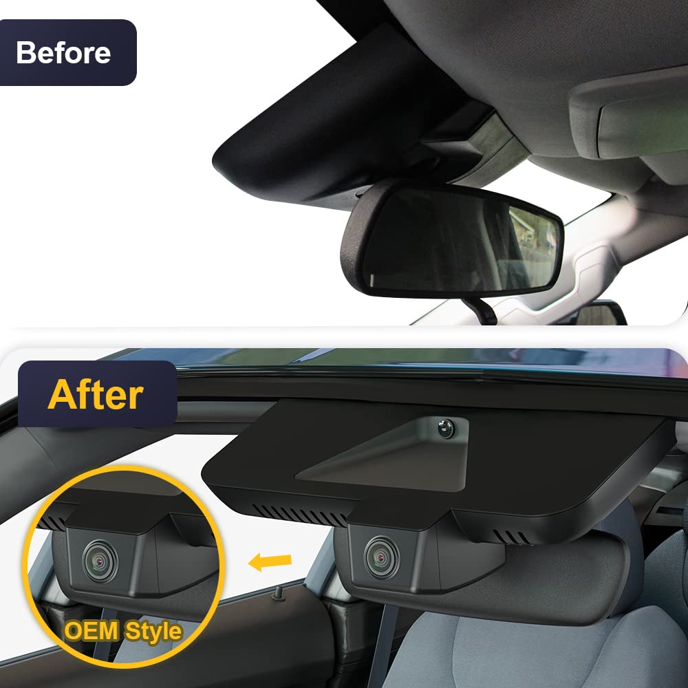 Fitcamx dash cam with built-in WiFi app for quick video review on phone