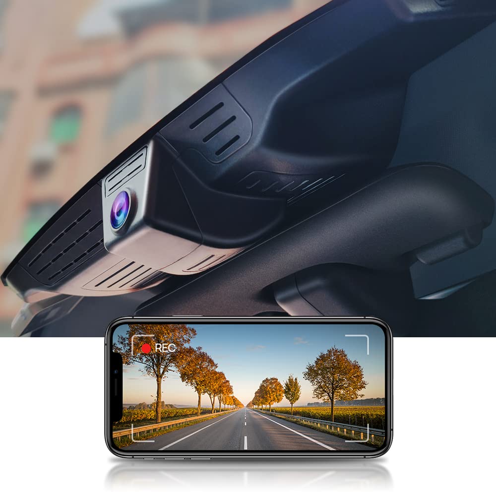 FITCAMX 4K dash cam front view for Defender with OEM-like integration.