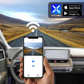 Fitcamx 4K dash cam G Sensor detects impact and saves clips