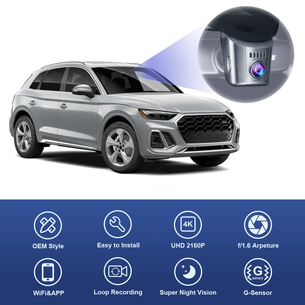 Fitcamx 4K dash cam loop recording with included 64GB card