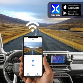 Loop recording and G-sensor features on Fitcamx dash cam for automatic event protection