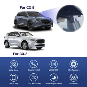 WDR-enabled night footage from FITCAMX dash cam for CX-5/CX-9