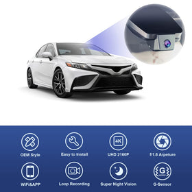 Fitcamx Camry night vision captures clearer nighttime license plates