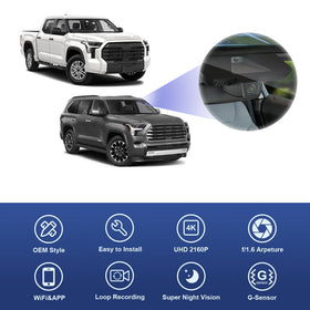 Low-light improved night vision with Fitcamx 4K dash cam and WDR