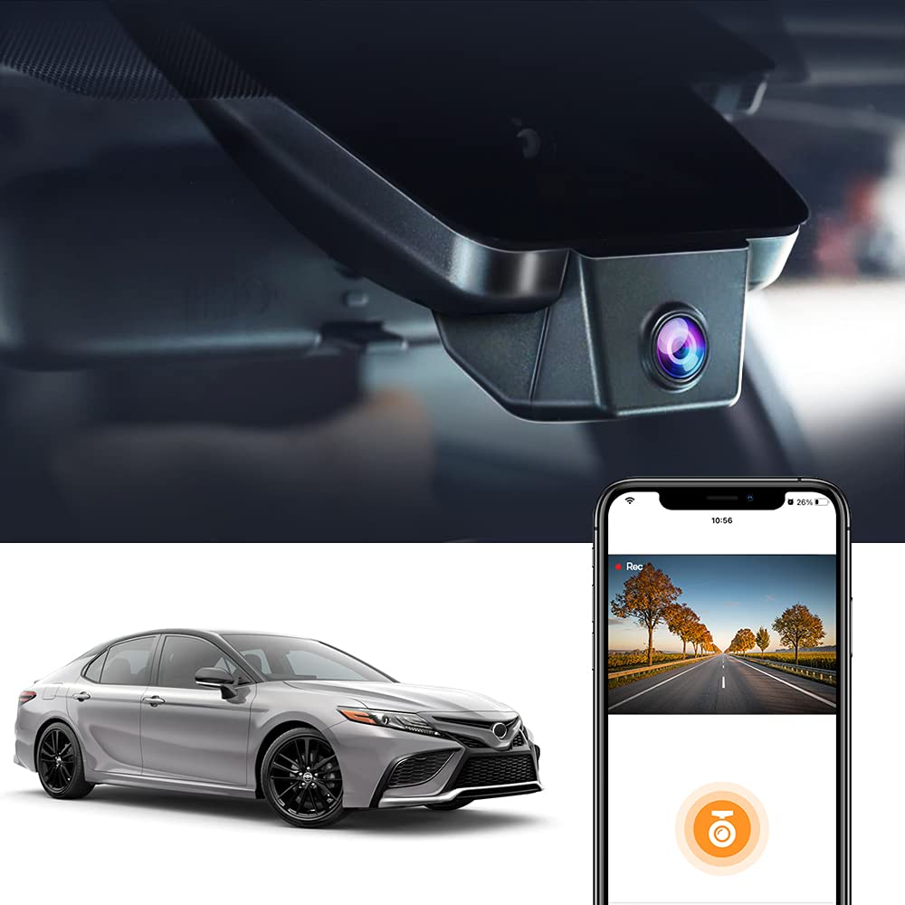 Fitcamx 4K dash cam for Camry front view delivers crisp highway footage