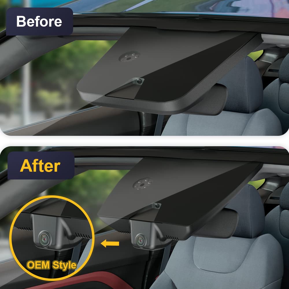 Fitcamx 4K dash cam night video captures plates clearly at night