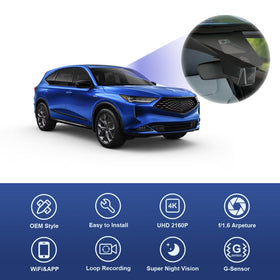 Fitcamx dash cam with built‑in WiFi app for easy transfers on the go.