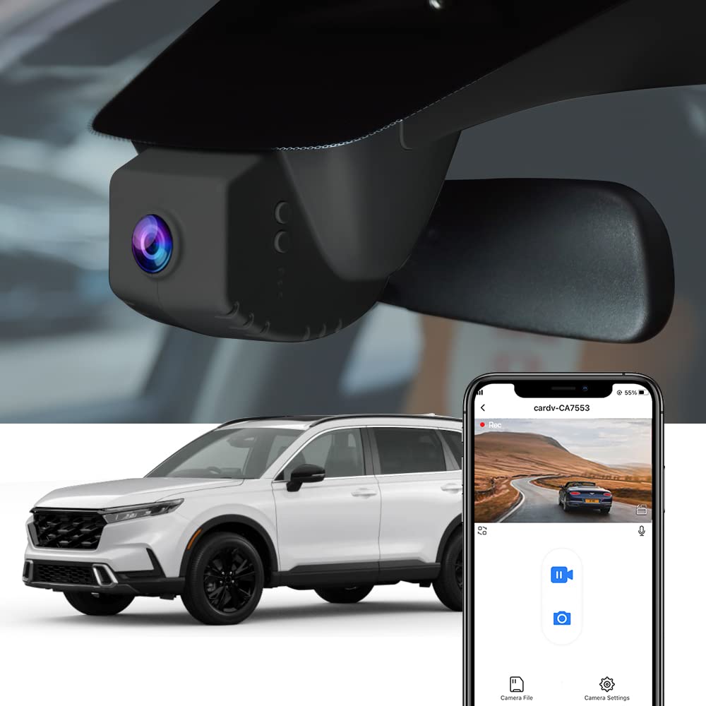 Fitcamx CR-V 4K dash cam front view for crisp footage