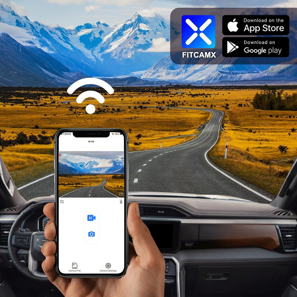 FITCAMX includes two cables and a 64GB card for quick setup.