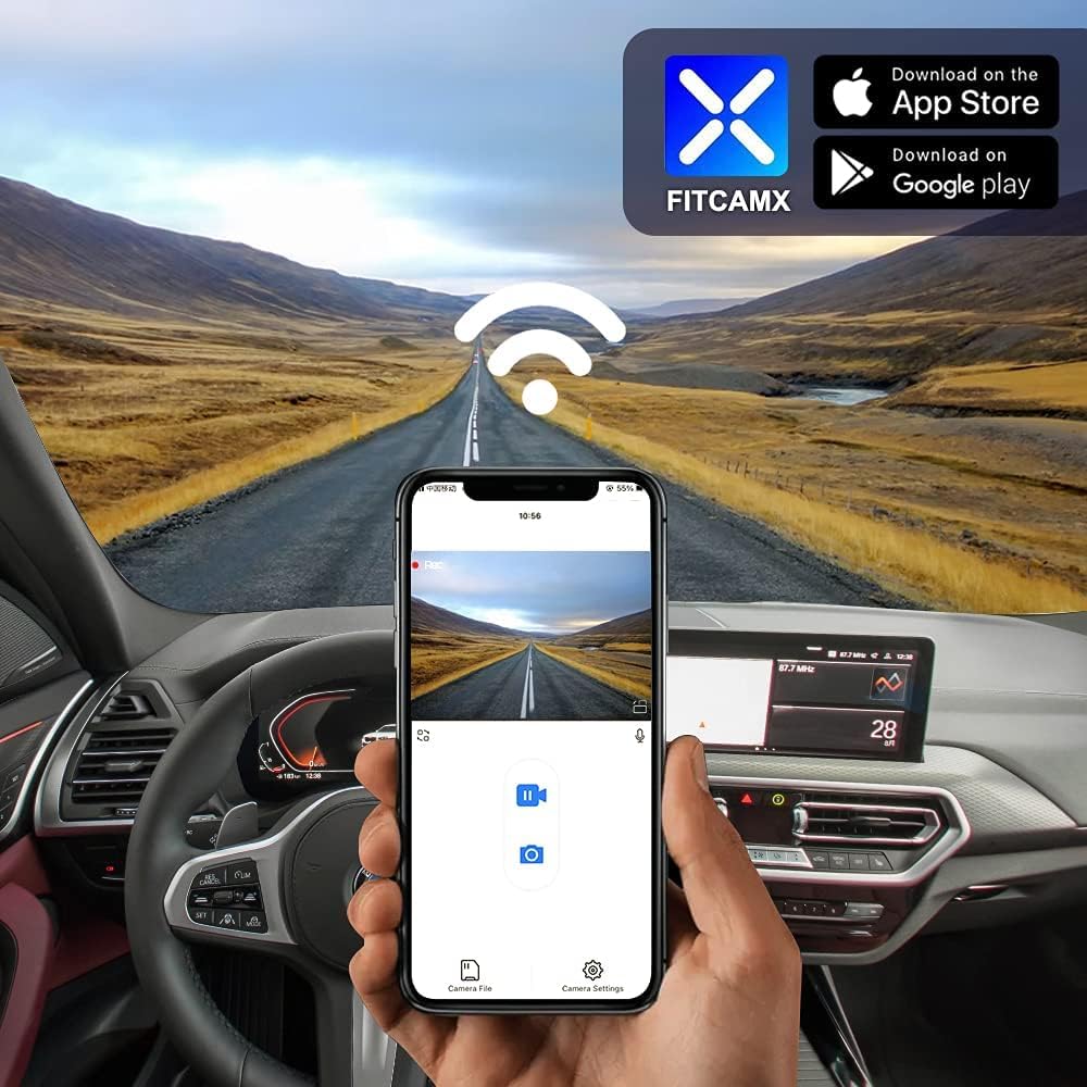 Fitcamx loop recording icon showing continuous footage with overwrites.