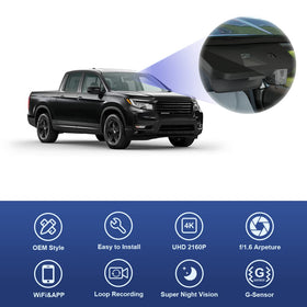 FITCAMX dash cam with WiFi and app for quick footage access.