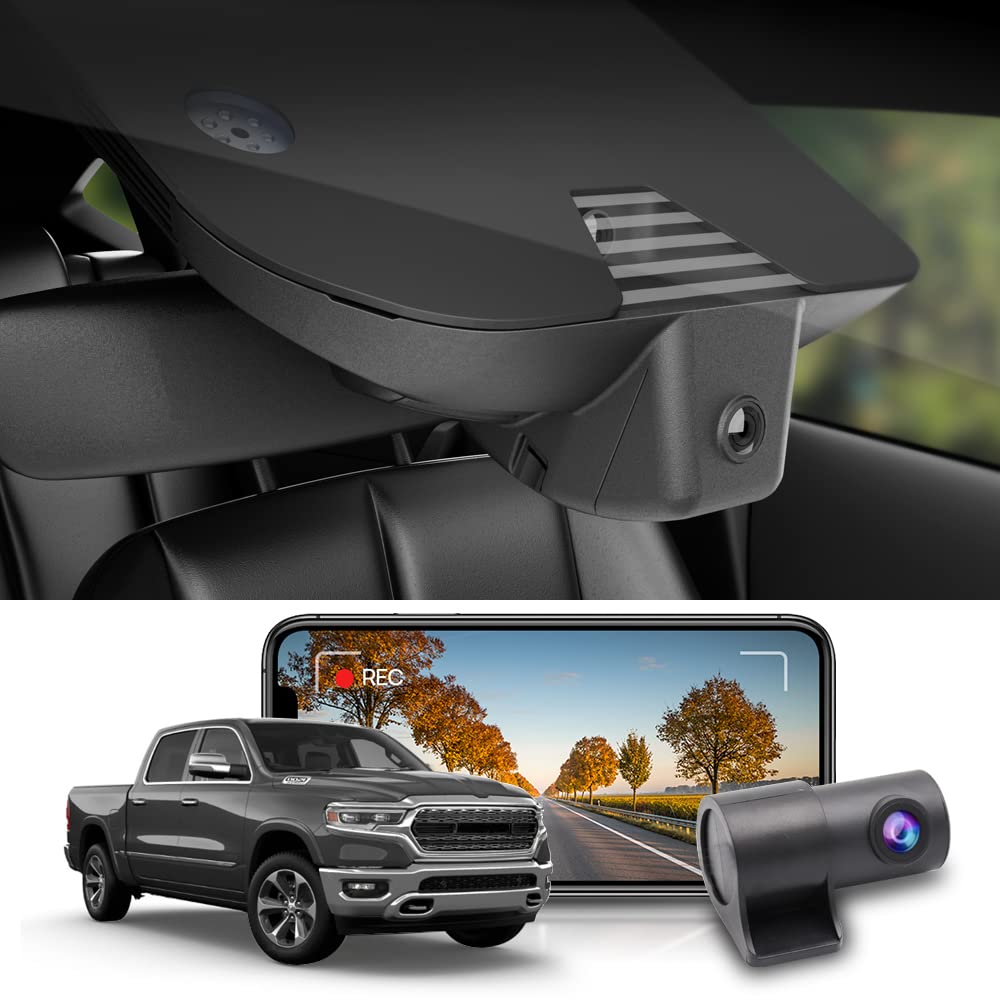 FITCAMX front 4K dash cam for RAM 1500 Model B delivers crisp daytime footage
