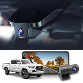 Fitcamx front 4K dash cam on a Tacoma with crisp daytime recording for safer drives