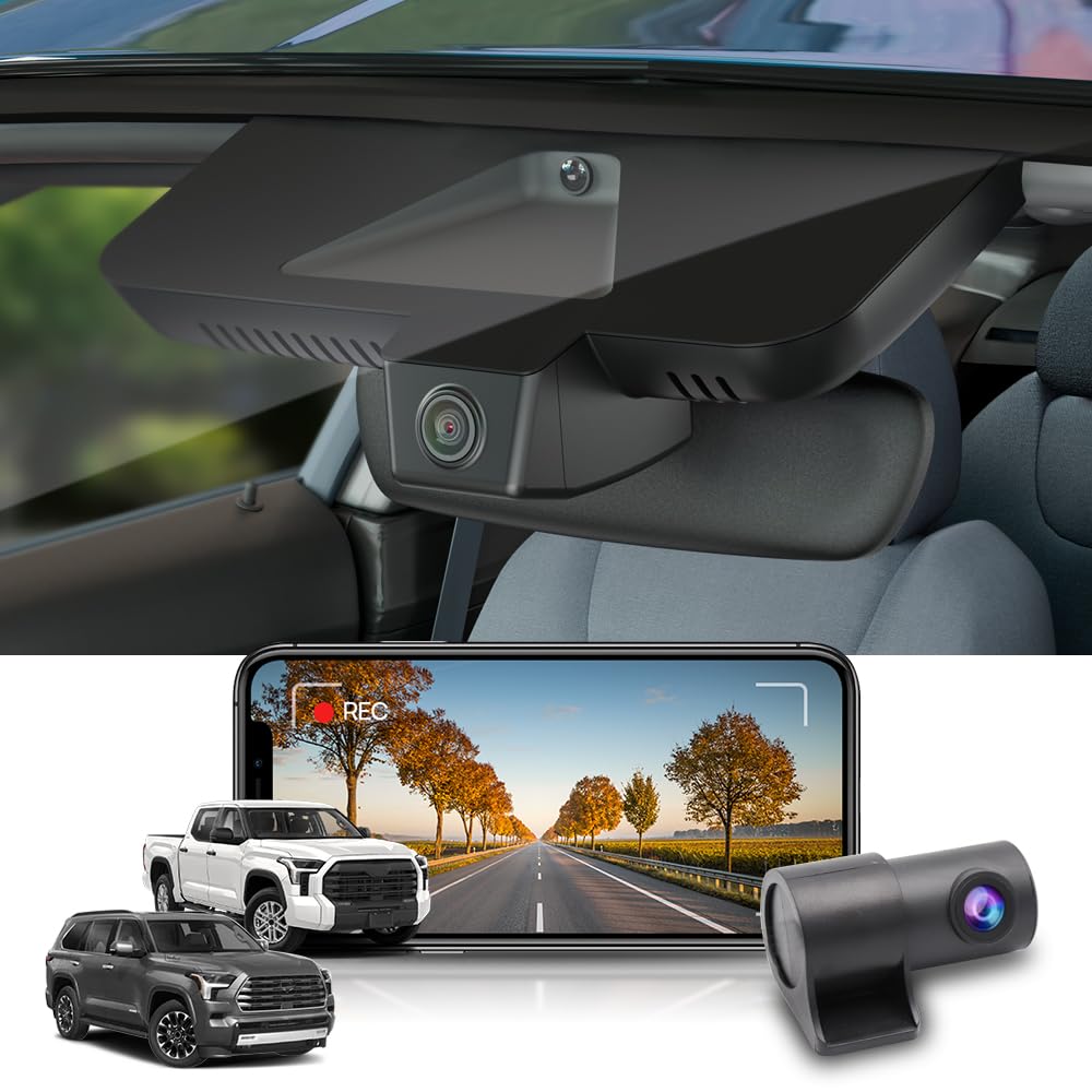 FITCAMX front 4K dash cam for Toyota Tundra delivers clear day and night footage for evidence.