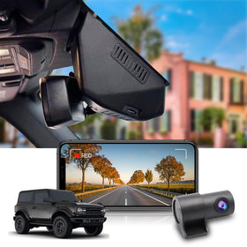 FITCAMX front 4K dash cam for Bronco delivers crisp daytime footage