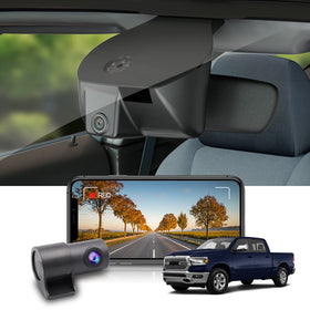 FITCAMX front dashcam 4K for RAM 1500, clear daytime footage