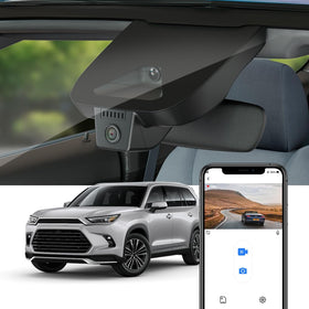 Fitcamx Grand Highlander 4K dash cam front view captures crisp driving details for clear road evidence.