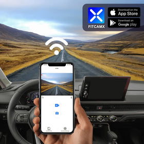 Fitcamx loop recording with G-sensor protects important clips