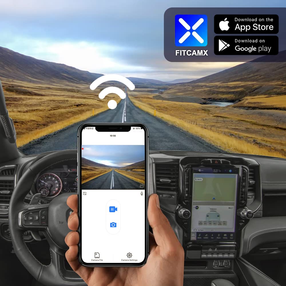 Fitcamx loop recording with G-sensor protecting important clips