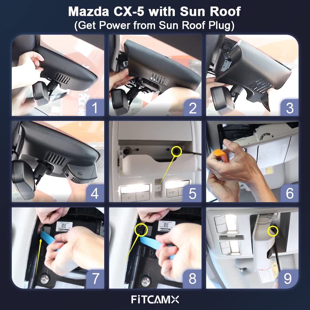 FitCamx loop recording and parking sensor safeguard important clips.