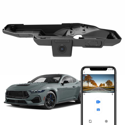 FITCAMX Mustang 2024–2025 integrated OEM look dash cam for a clean, discreet install