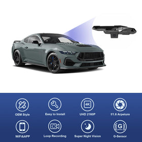 FITCAMX Mustang with built‑in Wi‑Fi viewable footage via app