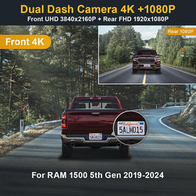 FITCAMX OEM-look dashcam installed seamlessly in RAM 1500