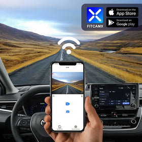 OEM-style Fitcamx dash cam blends with Corolla interior while preserving factory look.
