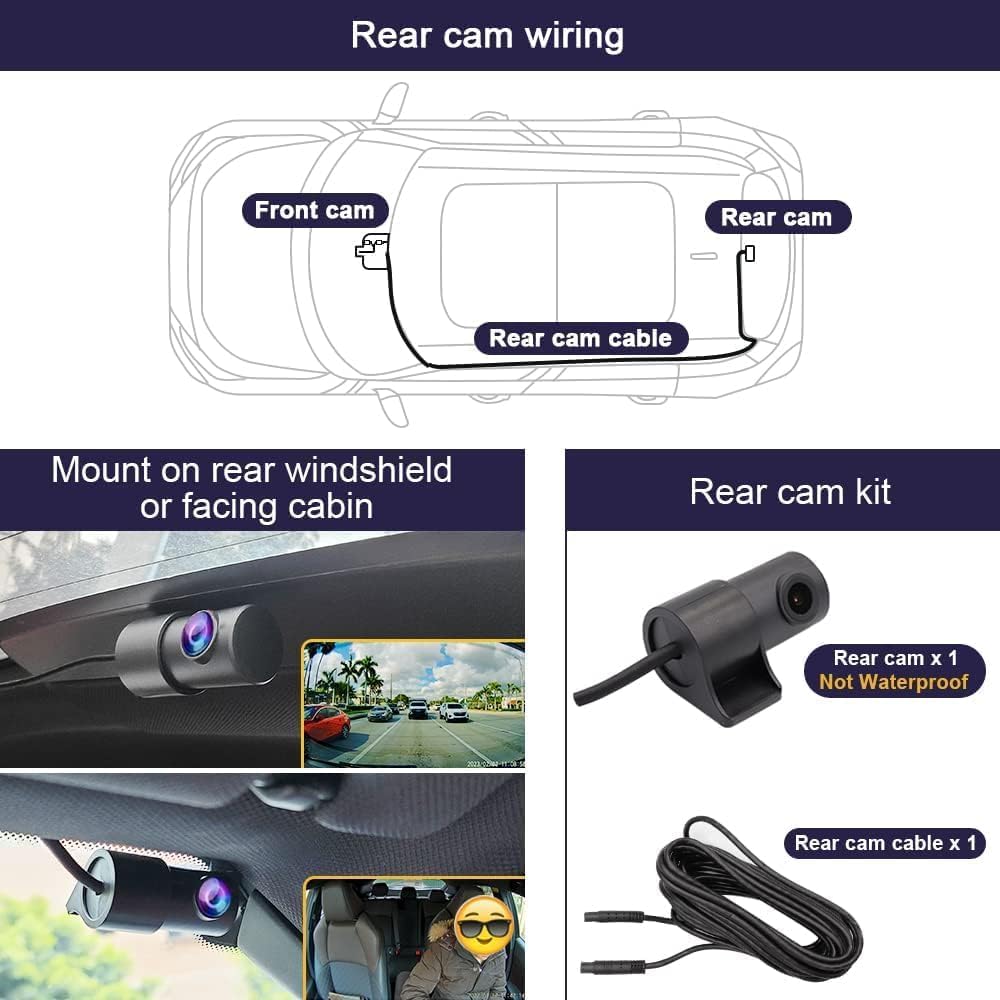 FITCAMX parking mode with G-Sensor detects impacts and saves clips