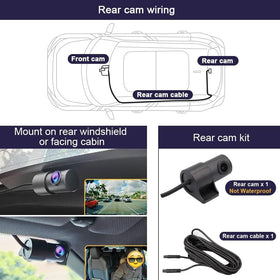 FITCAMX parking mode with G-Sensor detects impacts and saves clips