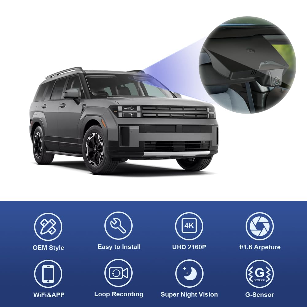 Plug-and-play FITCAMX installation with hidden wiring for clean dashboard.
