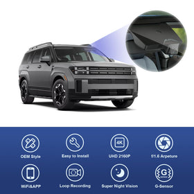 Plug-and-play FITCAMX installation with hidden wiring for clean dashboard.