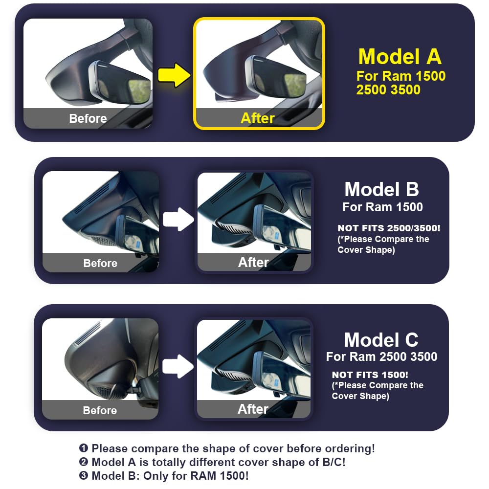RAM 1500 Model A dash cam cable free installation in progress