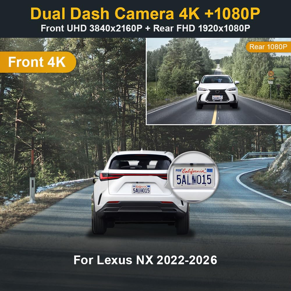 Fitcamx rear 1080p dash cam captures clear rear-end events.