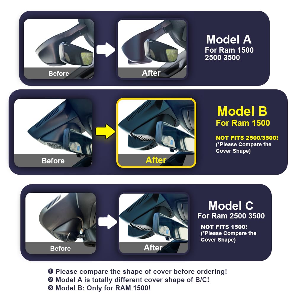 Rear 1080P camera for RAM 1500 Model B provides clear backup views